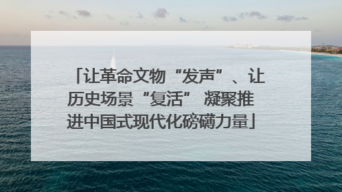 让革命文物“发声”、让历史场景“复活” 凝聚推进中国式现代化磅礴力量