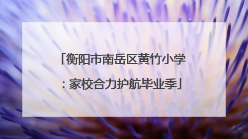 衡阳市南岳区黄竹小学：家校合力护航毕业季