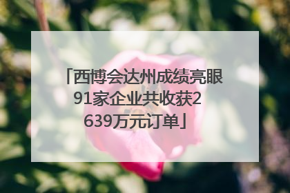 西博会达州成绩亮眼 91家企业共收获2639万元订单