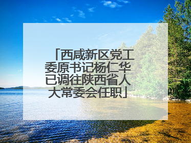 西咸新区党工委原书记杨仁华已调往陕西省人大常委会任职