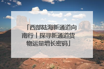 西部陆海新通道向南行丨探寻新通道货物运量增长密码