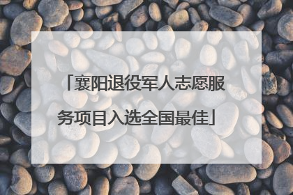 襄阳退役军人志愿服务项目入选全国最佳