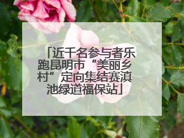 近千名参与者乐跑昆明市“美丽乡村”定向集结赛滇池绿道福保站