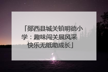郧西县城关镇明德小学：趣味闯关展风采 快乐无纸助成长
