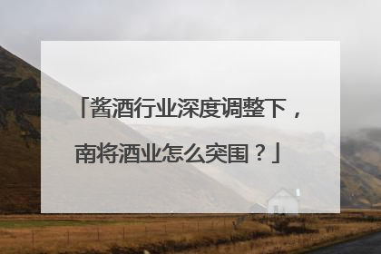 酱酒行业深度调整下，南将酒业怎么突围？
