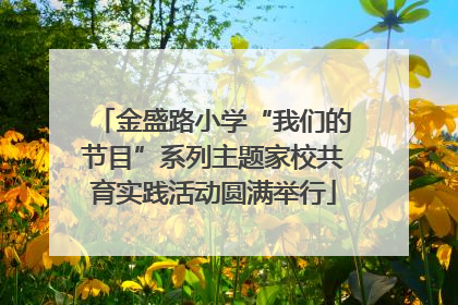金盛路小学“我们的节目”系列主题家校共育实践活动圆满举行