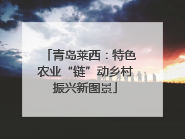 青岛莱西：特色农业“链”动乡村振兴新图景