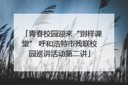 青春校园迎来“别样课堂” 呼和浩特市残联校园巡讲活动第二讲