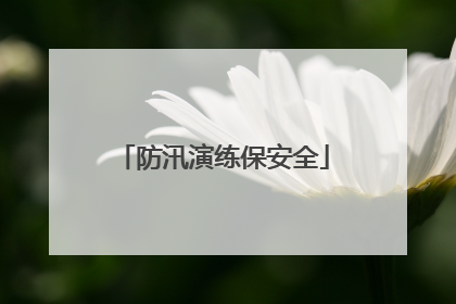 防汛演练保安全