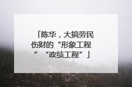 陈华，大搞劳民伤财的“形象工程”“政绩工程”