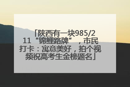 陕西有一块985/211“锦鲤路牌”，市民打卡：寓意美好，拍个视频祝高考生金榜题名