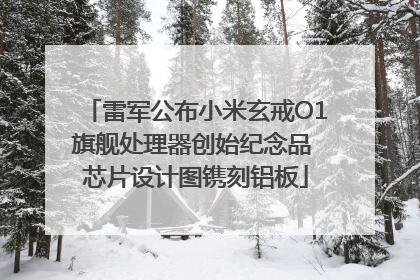 雷军公布小米玄戒O1旗舰处理器创始纪念品 芯片设计图镌刻铝板