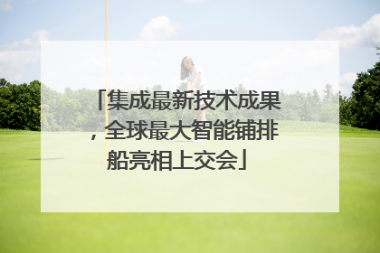 集成最新技术成果，全球最大智能铺排船亮相上交会