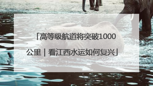 高等级航道将突破1000公里｜看江西水运如何复兴