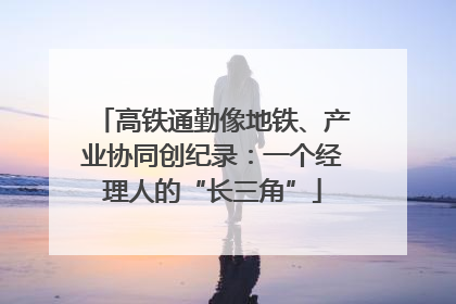 高铁通勤像地铁、产业协同创纪录：一个经理人的“长三角”