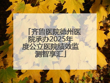 齐鲁医院德州医院承办2025年度公立医院绩效监测智享汇