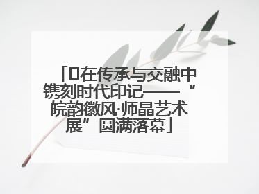 ﻿在传承与交融中镌刻时代印记——“皖韵徽风·师晶艺术展”圆满落幕