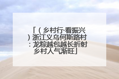 （乡村行·看振兴）浙江义乌何斯路村：龙粽越包越长折射乡村人气渐旺