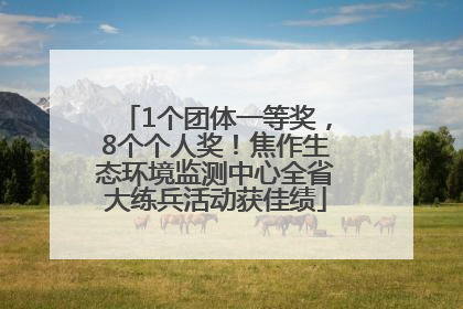 1个团体一等奖，8个个人奖！焦作生态环境监测中心全省大练兵活动获佳绩