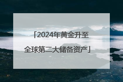 2024年黄金升至全球第二大储备资产