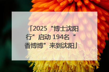 2025“博士沈阳行”启动 194名“香博博”来到沈阳