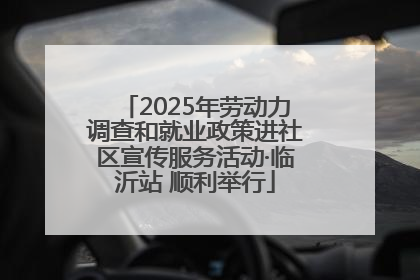2025年劳动力调查和就业政策进社区宣传服务活动·临沂站 顺利举行