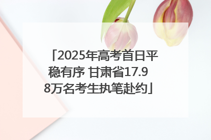 2025年高考首日平稳有序 甘肃省17.98万名考生执笔赴约