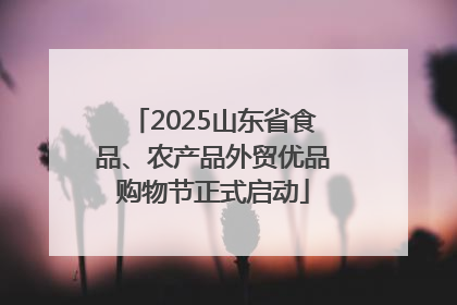 2025山东省食品、农产品外贸优品购物节正式启动