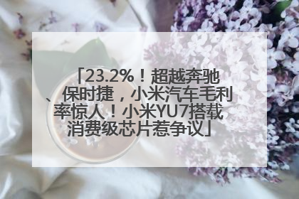 23.2%！超越奔驰、保时捷，小米汽车毛利率惊人！小米YU7搭载消费级芯片惹争议