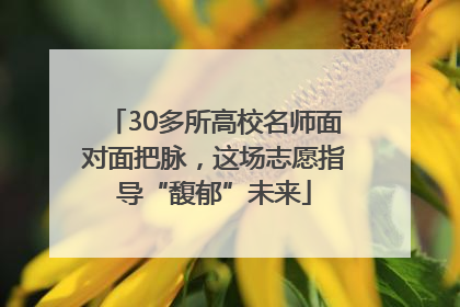 30多所高校名师面对面把脉，这场志愿指导“馥郁”未来
