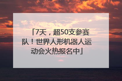 7天，超50支参赛队！世界人形机器人运动会火热报名中