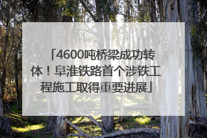 4600吨桥梁成功转体！阜淮铁路首个涉铁工程施工取得重要进展