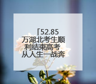 52.85万湖北考生顺利结束高考 从人生一战奔赴下一站