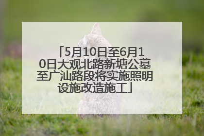 5月10日至6月10日大观北路新塘公墓至广汕路段将实施照明设施改造施工