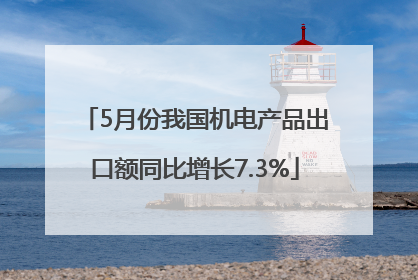 5月份我国机电产品出口额同比增长7.3%
