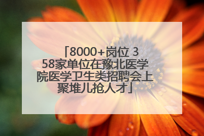 8000+岗位 358家单位在豫北医学院医学卫生类招聘会上聚堆儿抢人才